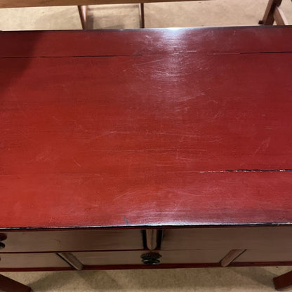 Asian Style Red Console Table with Drawers C CABINETS