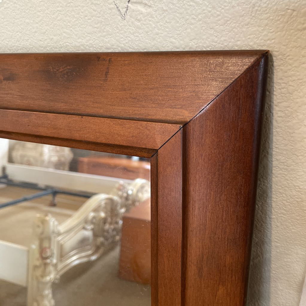 Dark Wood Rectangular Mirror C MIRRORS