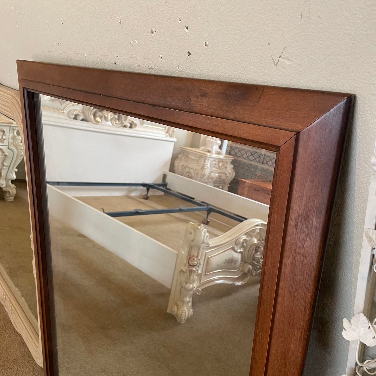 Dark Wood Rectangular Mirror C MIRRORS