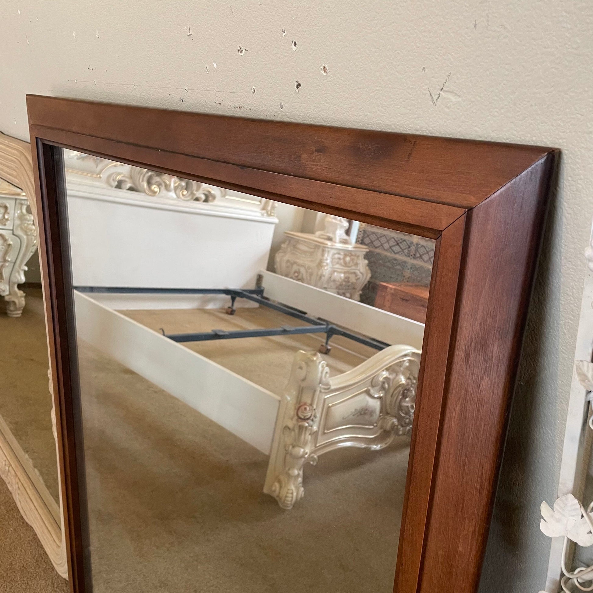 Dark Wood Rectangular Mirror C MIRRORS