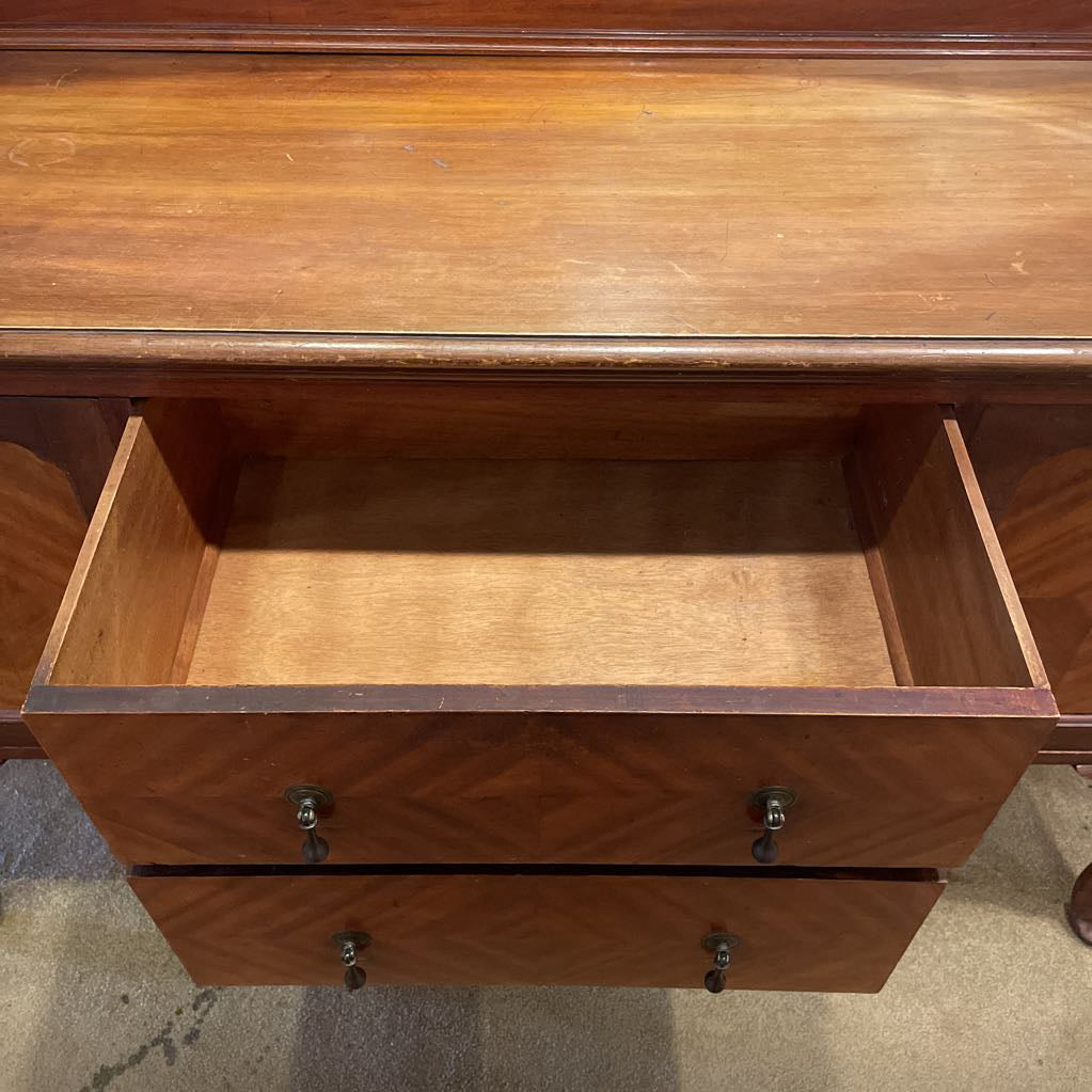 Bookmatched Front 2 Drawer 2 Door w/Mirror Cabriole Legs C SIDEBOARDS