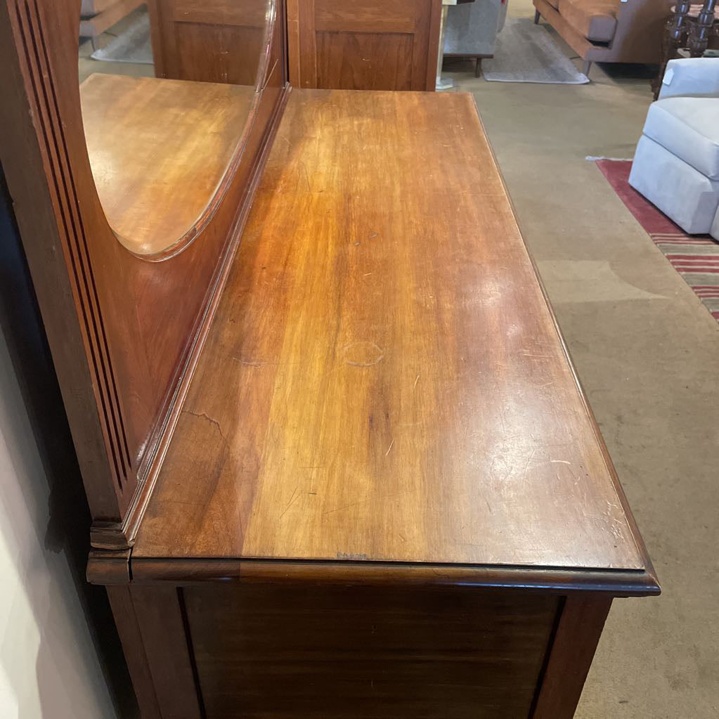 Bookmatched Front 2 Drawer 2 Door w/Mirror Cabriole Legs C SIDEBOARDS