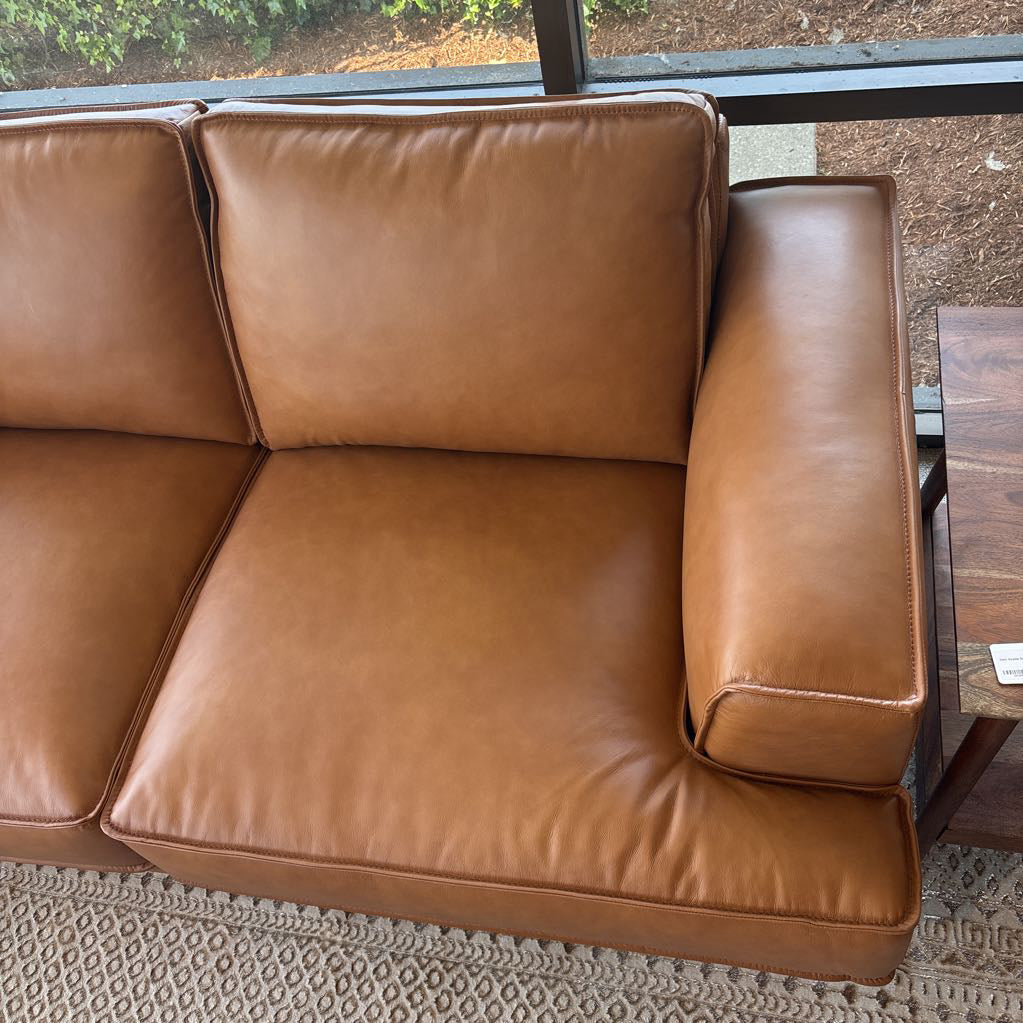 MC Style Tan Leather Loveseat U LOVESEATS