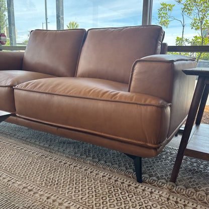 MC Style Tan Leather Loveseat U LOVESEATS