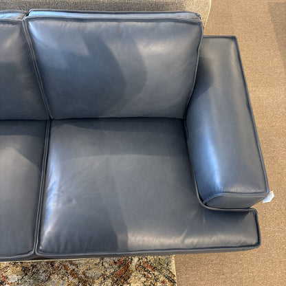 MC Style Blue Leather Loveseat U LOVESEATS