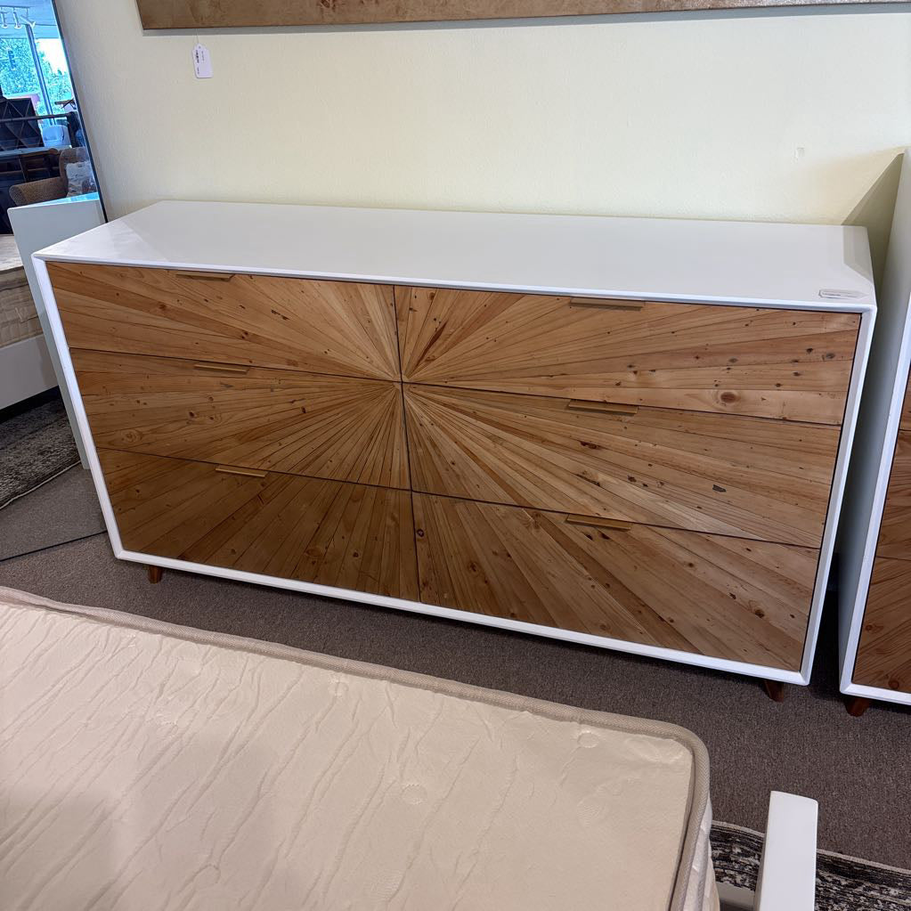 White Pattern Front Dresser C LOWBOYS