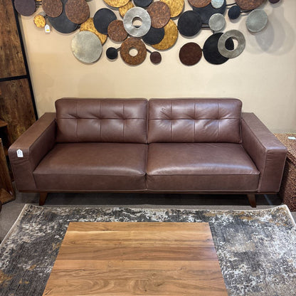 Odense Coffee Leather Sofa