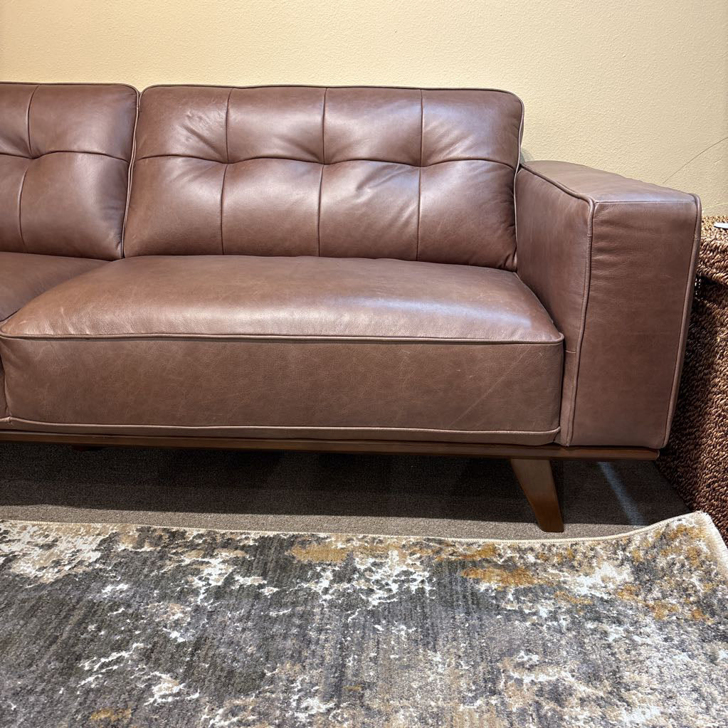Odense Coffee Leather Sofa