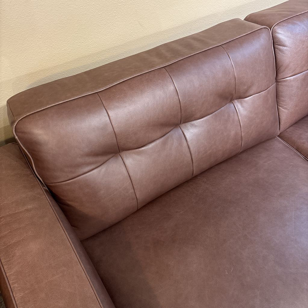 Odense Coffee Leather Sofa
