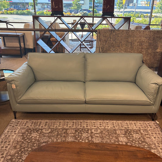 Robin Egg Blue Mod Leather Sofa U SOFAS