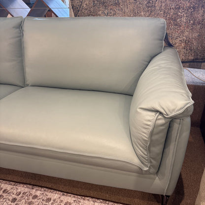Robin Egg Blue Mod Leather Sofa U SOFAS
