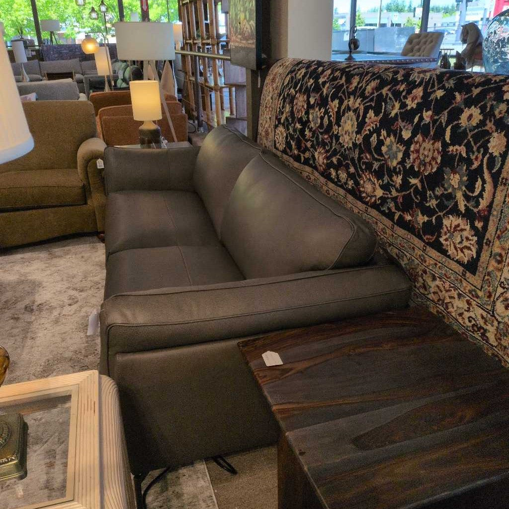 Charcoal Mod Leather Sofa
