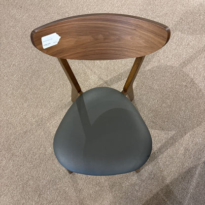 Grey Seat Walnut Chair C DINING CHAIRS