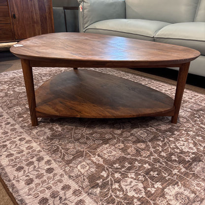 Mod 2-tier Walnut Coffee Table