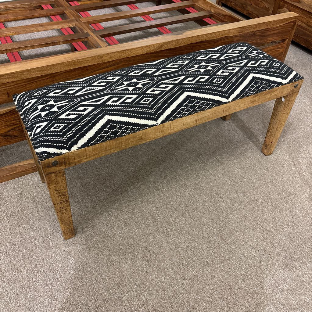 Black & White Pattern Bench