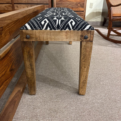Black & White Pattern Bench
