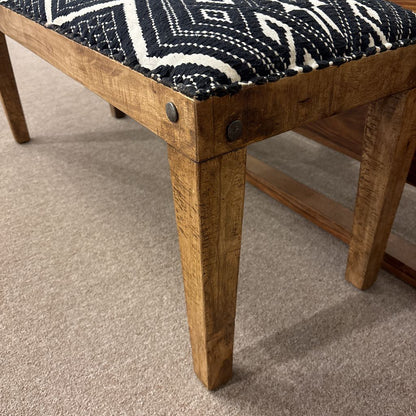 Black & White Pattern Bench