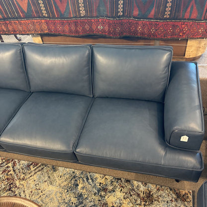MC Style Blue Leather Sofa U SOFAS