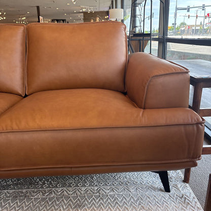 MC Style Tan Leather Sofa
