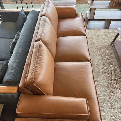 MC Style Tan Leather Sofa U SOFAS