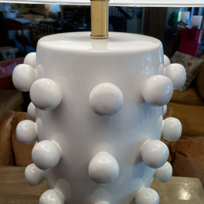 White Dotted Ceramic Table Lamp LAMPS