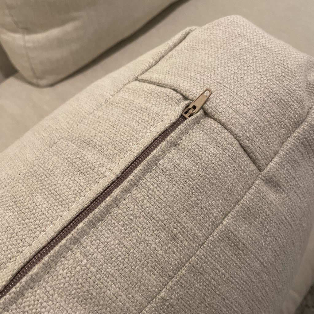 Cream Fabric Bench Seat Sofa