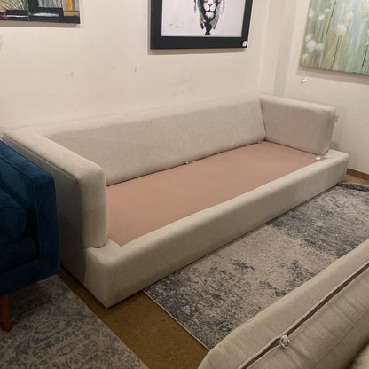 Cream Fabric Bench Seat Sofa