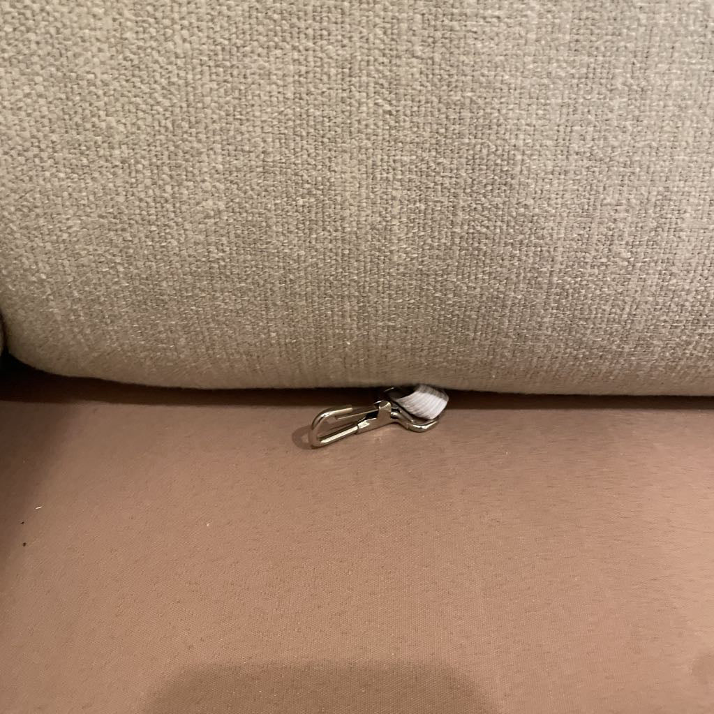 Cream Fabric Bench Seat Sofa