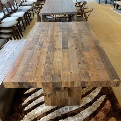 Rustic Wooden Trestle Dining Table C DINING TABLES
