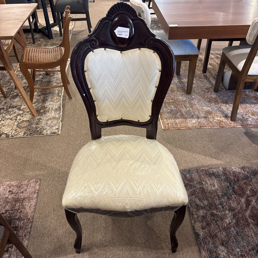 Victorian Style Italian Made Dining Table & Upholstered Dining Chairs (SET OF 8)