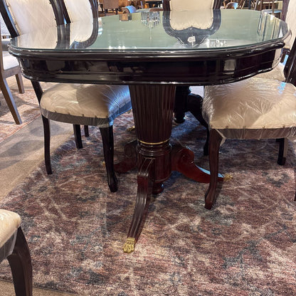 Victorian Style Italian Made Dining Table & Upholstered Dining Chairs (SET OF 8) C DINING TABLES