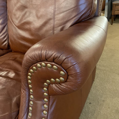 Rolled Arm 2 Seat Loveseat w/ Decorative Tacks