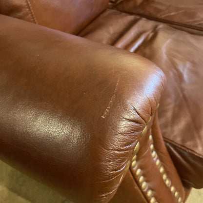 Rolled Arm 2 Seat Loveseat w/ Decorative Tacks