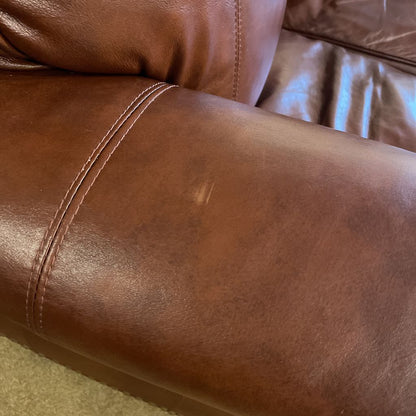 Rolled Arm 2 Seat Loveseat w/ Decorative Tacks