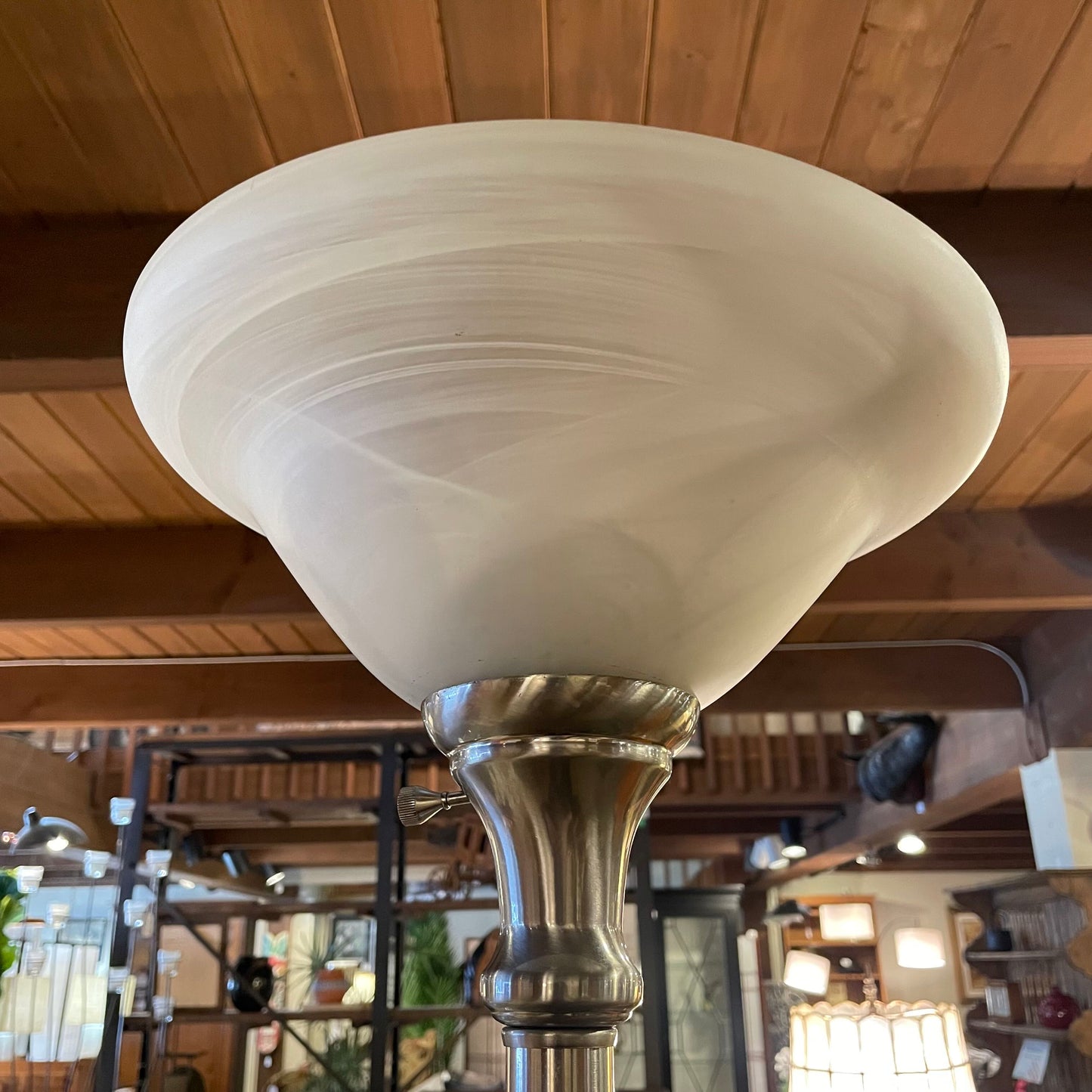 Scavo Glass Silver Floor Lamp