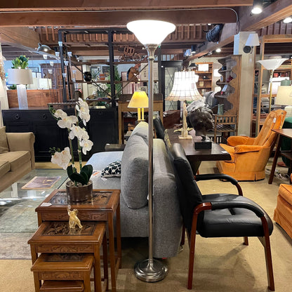 Scavo Glass Silver Floor Lamp