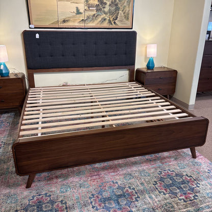 MC Walnut King Bed Frame