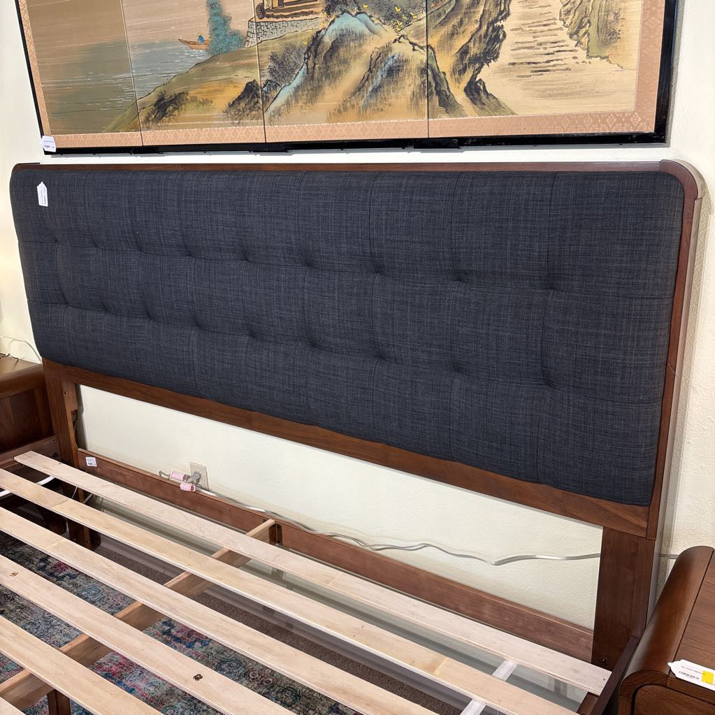 MC Walnut King Bed Frame