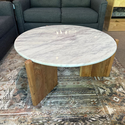 Marble Top Round Coffee Table