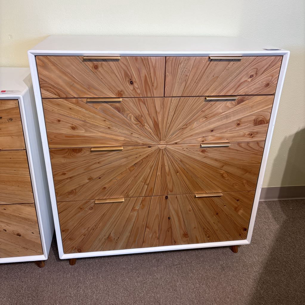 White Pattern Front Highboy C HIGHBOYS