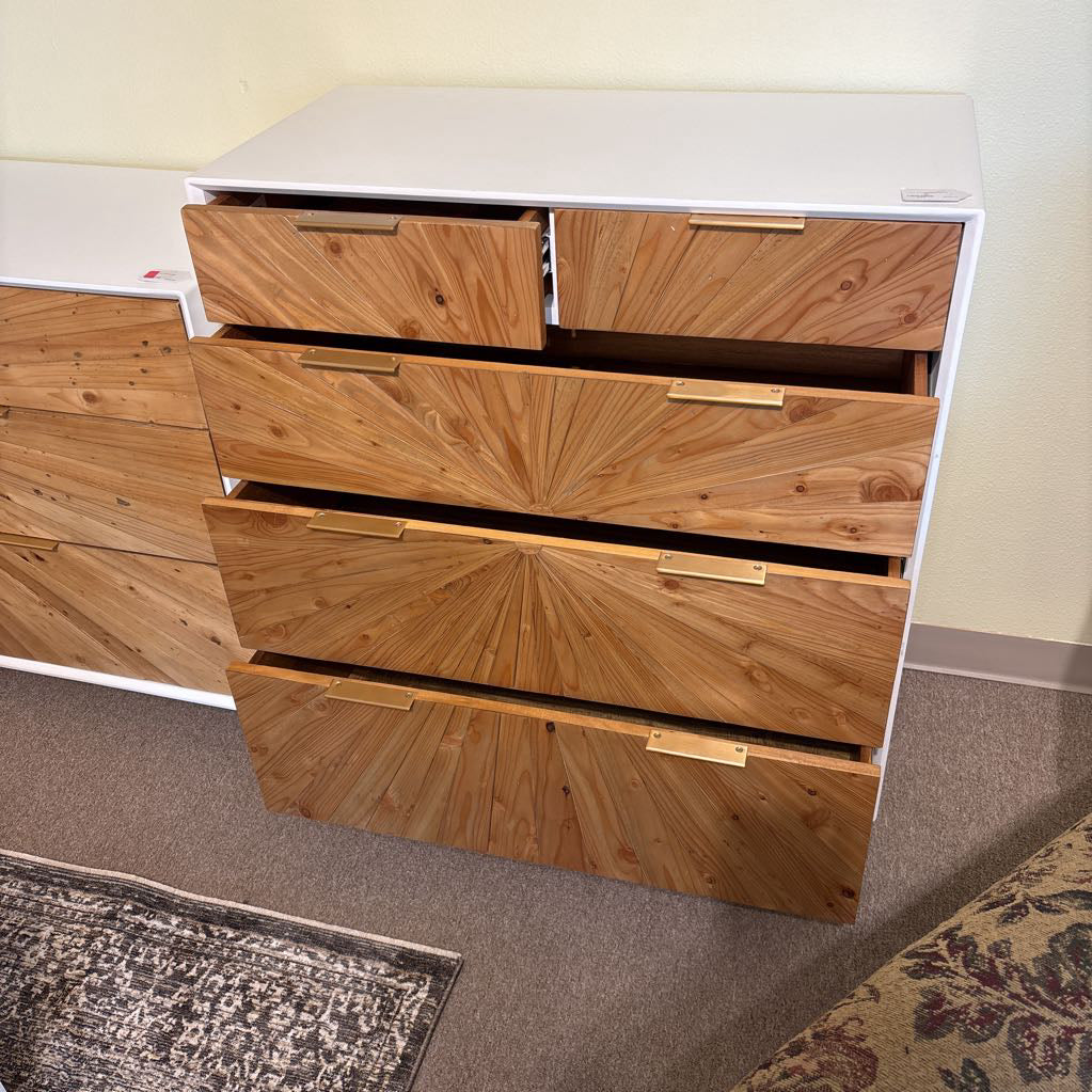White Pattern Front Highboy C HIGHBOYS