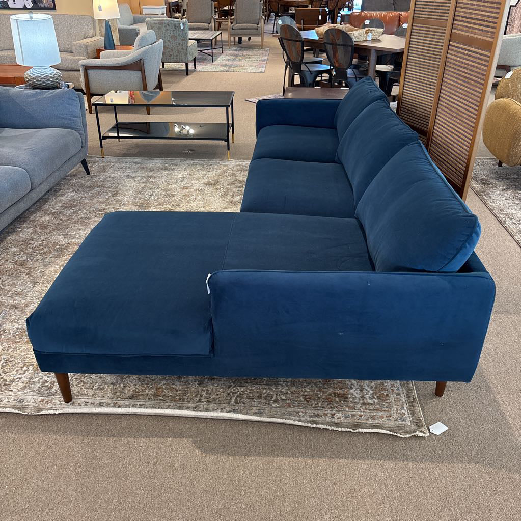 Egersund Prussian RAF Chaise Sectional