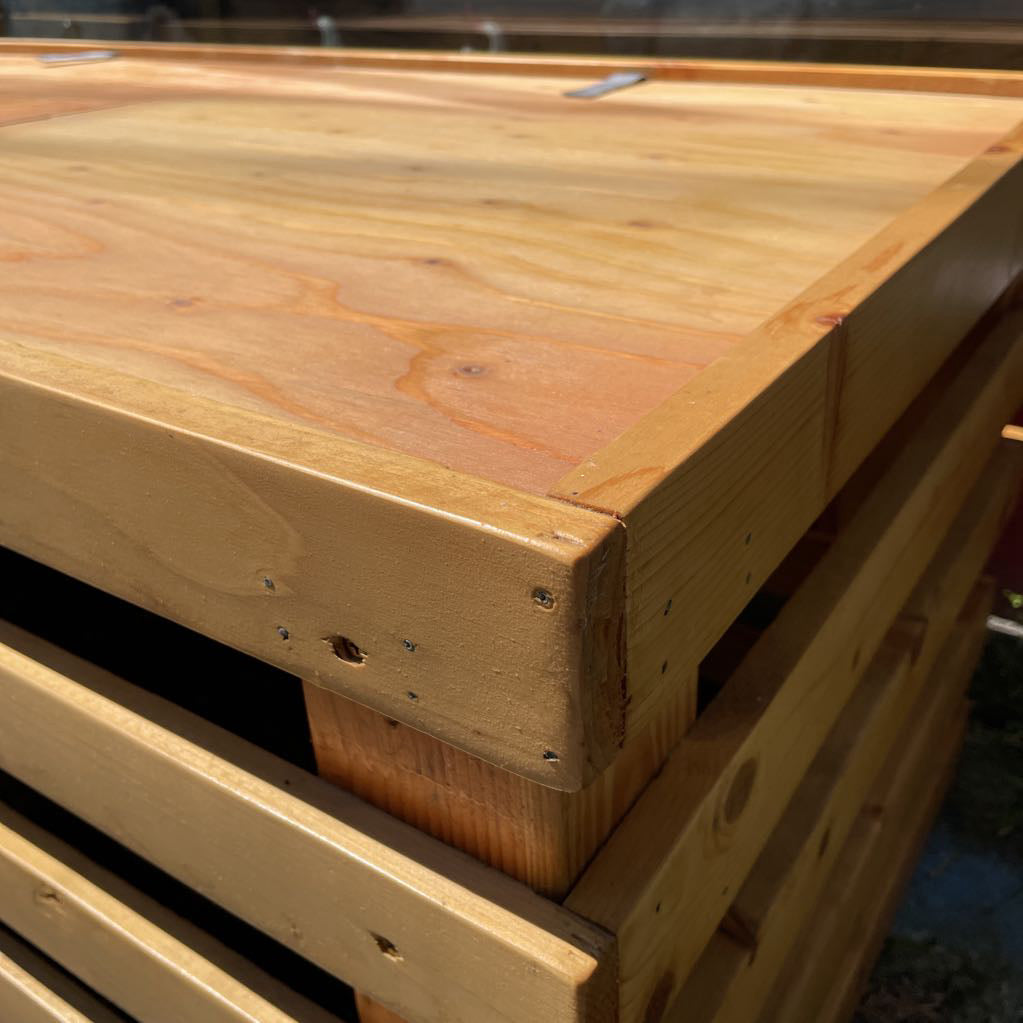 Pine Slat Outdoor Bench with Palm Fabric C DINING BENCHES