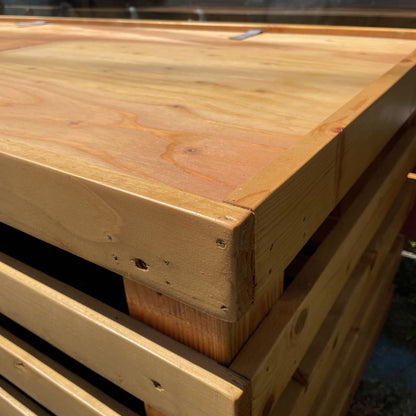 Pine Slat Outdoor Bench with Palm Fabric C DINING BENCHES