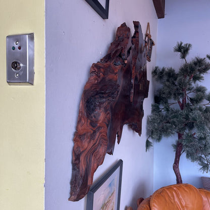 Vintage Redwood Live Edge Wall Clock