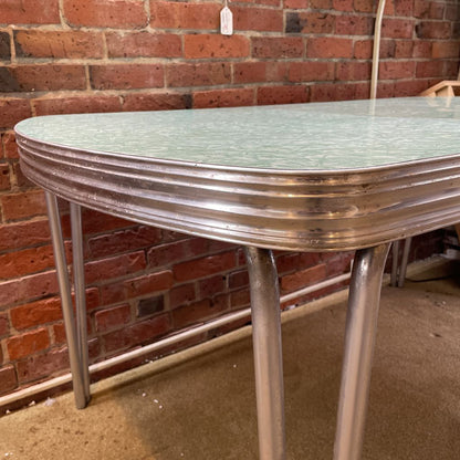 Vintage Formica Green Martini Ice Expanding Dining Table