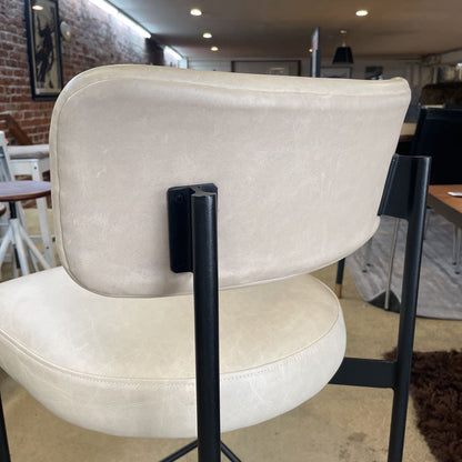 PB Grey Leather Counter Stool C STOOLS
