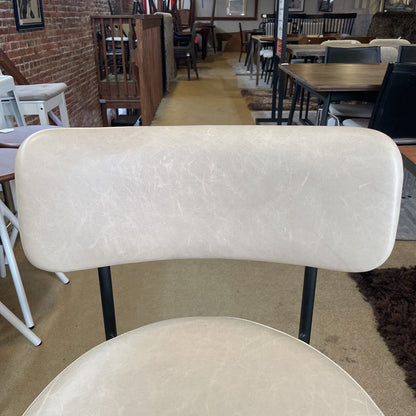 Pottery Barn Grey Leather Counter Stool