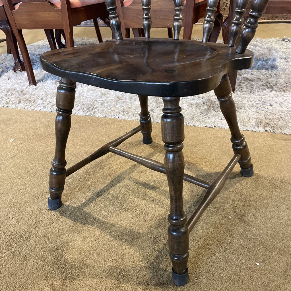 Dark Turned Wood Smokers Bow Chair Set of 6 C DINING CHAIRS