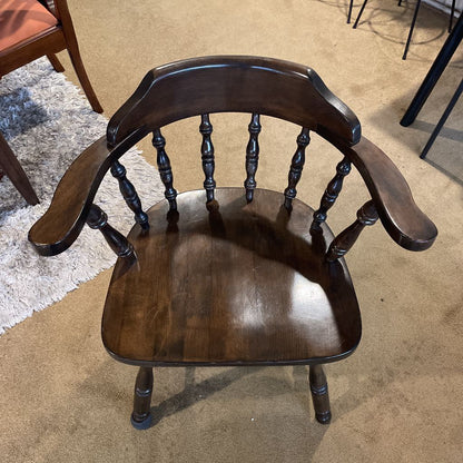 Dark Turned Wood Smokers Bow Chair Set of 6 C DINING CHAIRS